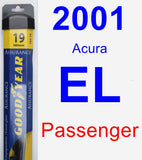 Passenger Wiper Blade for 2001 Acura EL - Assurance