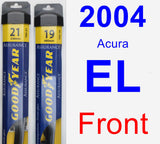 Front Wiper Blade Pack for 2004 Acura EL - Assurance