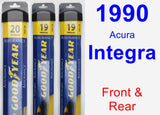 Front & Rear Wiper Blade Pack for 1990 Acura Integra - Assurance