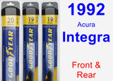Front & Rear Wiper Blade Pack for 1992 Acura Integra - Assurance