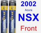 Front Wiper Blade Pack for 2002 Acura NSX - Assurance