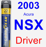 Driver Wiper Blade for 2003 Acura NSX - Assurance
