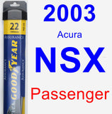 Passenger Wiper Blade for 2003 Acura NSX - Assurance