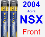 Front Wiper Blade Pack for 2004 Acura NSX - Assurance