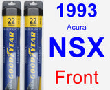 Front Wiper Blade Pack for 1993 Acura NSX - Assurance