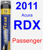 Passenger Wiper Blade for 2011 Acura RDX - Assurance