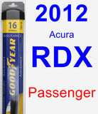 Passenger Wiper Blade for 2012 Acura RDX - Assurance