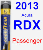 Passenger Wiper Blade for 2013 Acura RDX - Assurance