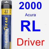Driver Wiper Blade for 2000 Acura RL - Assurance