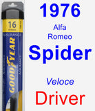 Driver Wiper Blade for 1976 Alfa Romeo Spider - Assurance