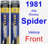 Front Wiper Blade Pack for 1981 Alfa Romeo Spider - Assurance