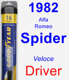 Driver Wiper Blade for 1982 Alfa Romeo Spider - Assurance