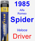 Driver Wiper Blade for 1985 Alfa Romeo Spider - Assurance