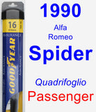 Passenger Wiper Blade for 1990 Alfa Romeo Spider - Assurance