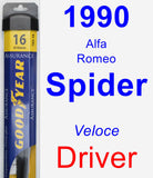 Driver Wiper Blade for 1990 Alfa Romeo Spider - Assurance