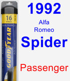 Passenger Wiper Blade for 1992 Alfa Romeo Spider - Assurance
