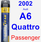 Passenger Wiper Blade for 2002 Audi A6 Quattro - Assurance