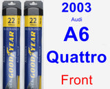 Front Wiper Blade Pack for 2003 Audi A6 Quattro - Assurance