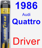 Driver Wiper Blade for 1986 Audi Quattro - Assurance