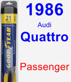 Passenger Wiper Blade for 1986 Audi Quattro - Assurance