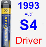 Driver Wiper Blade for 1993 Audi S4 - Assurance