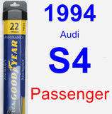 Passenger Wiper Blade for 1994 Audi S4 - Assurance