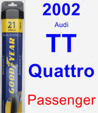 Passenger Wiper Blade for 2002 Audi TT Quattro - Assurance
