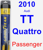 Passenger Wiper Blade for 2010 Audi TT Quattro - Assurance