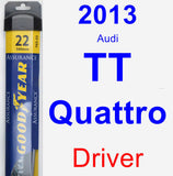 Driver Wiper Blade for 2013 Audi TT Quattro - Assurance