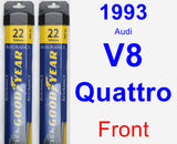 Front Wiper Blade Pack for 1993 Audi V8 Quattro - Assurance