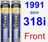 Front Wiper Blade Pack for 1991 BMW 318i - Assurance