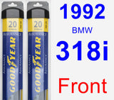 Front Wiper Blade Pack for 1992 BMW 318i - Assurance