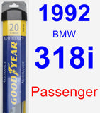 Passenger Wiper Blade for 1992 BMW 318i - Assurance