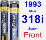 Front Wiper Blade Pack for 1993 BMW 318i - Assurance