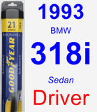 Driver Wiper Blade for 1993 BMW 318i - Assurance