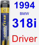 Driver Wiper Blade for 1994 BMW 318i - Assurance