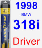 Driver Wiper Blade for 1998 BMW 318i - Assurance