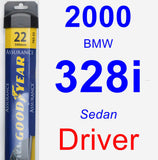 Driver Wiper Blade for 2000 BMW 328i - Assurance