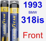 Front Wiper Blade Pack for 1993 BMW 318is - Assurance