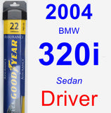 Driver Wiper Blade for 2004 BMW 320i - Assurance