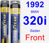 Front Wiper Blade Pack for 1992 BMW 320i - Assurance