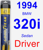 Driver Wiper Blade for 1994 BMW 320i - Assurance