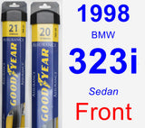 Front Wiper Blade Pack for 1998 BMW 323i - Assurance