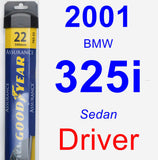 Driver Wiper Blade for 2001 BMW 325i - Assurance