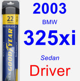 Driver Wiper Blade for 2003 BMW 325xi - Assurance