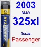 Passenger Wiper Blade for 2003 BMW 325xi - Assurance