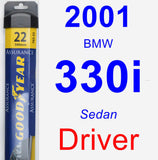 Driver Wiper Blade for 2001 BMW 330i - Assurance