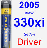 Driver Wiper Blade for 2005 BMW 330xi - Assurance