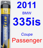 Passenger Wiper Blade for 2011 BMW 335is - Assurance
