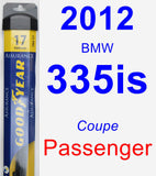 Passenger Wiper Blade for 2012 BMW 335is - Assurance
